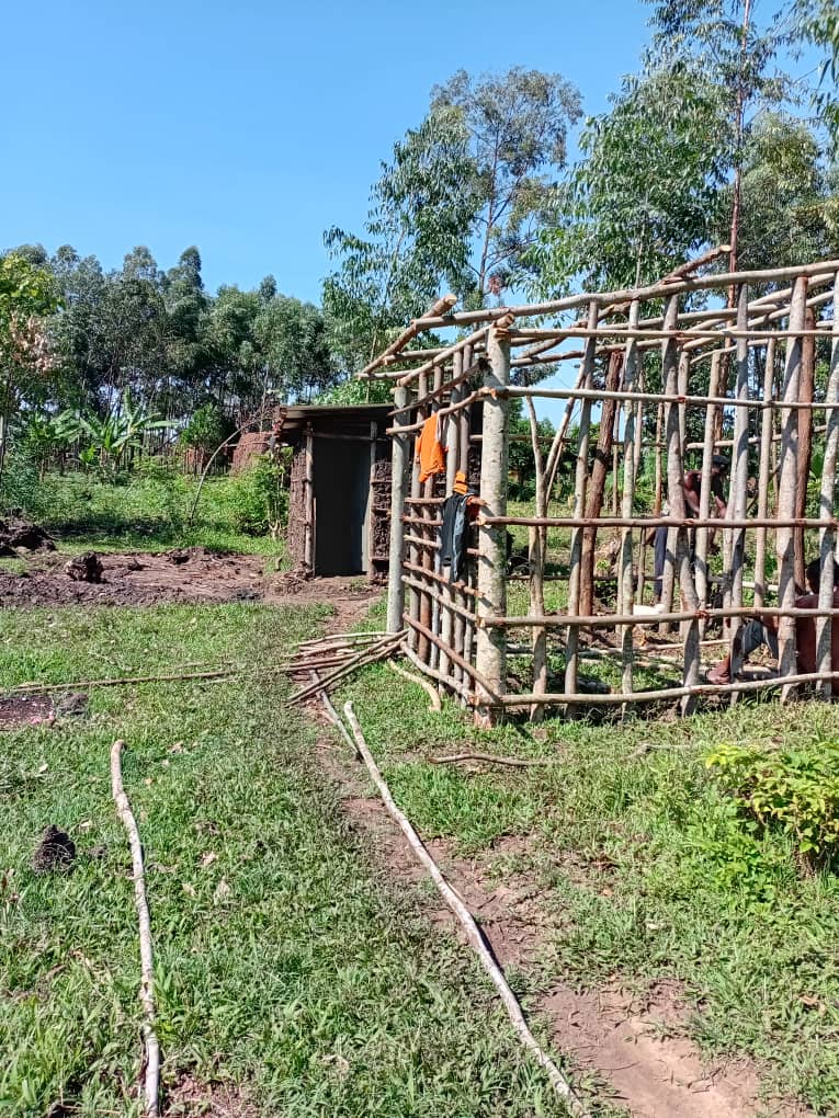 Second pole-frame structure under construction